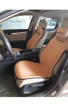 Honda Cıvıc Nakışlı Ön İkili Oto Koltuk Minderi 2 Adet Boyun Yast