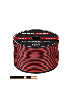 2x1.5 Hoparlör Kablosu Kordon Siyah 100mt Poke Pk-1422