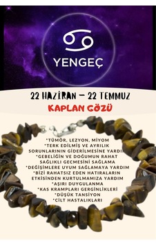 Gümüştel El Sanatları Sertifikalı Burç Taşı Yengeç Burcu Kaplan Gözü Taşı Bileklik Kahverengi Gümüştel El Sanatları Sertifikalı Burç Taşı Yengeç Burcu Kaplan Gözü Taşı Bileklik Kahverengi