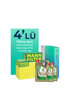 Mann Volvo S90 2.0 Dizel D4 Filtre Bakım Seti Castrol Motor Yağlı (2016-2018) 4 Lü