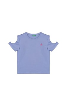 United Colors Of Benetton Benetton Kız Çocuk T-shirt 09326 Turkuaz United Colors Of Benetton Benetton Kız Çocuk T-shirt 09326 Turkuaz