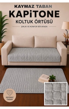 Kare Desenli Tek Parça Kaymaz Taban Kapitone Koltuk Örtüsü Çekyat Kanepe Örtüsü 90x200 Gri Gri Kare Desenli Tek Parça Kaymaz Taban Kapitone Koltuk Örtüsü Çekyat Kanepe Örtüsü 90x200 Gri Gri