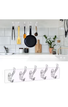 5&apos Li Güçlü Yapışkanlı Şeffaf Duvar Askısı Banyo Mutfak Düzenleyici Pratik Askılık 5668 000 Açık Krem 5&apos Li Güçlü Yapışkanlı Şeffaf Duvar Askısı Banyo Mutfak Düzenleyici Pratik Askılık 5668 000 Açık Krem