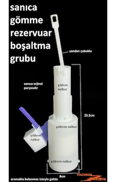 Sanica Gömme Rezervuar Yandan Çubuklu Orta Göbek Klozet Sanıca İç Beyaz Sanica Gömme Rezervuar Yandan Çubuklu Orta Göbek Klozet Sanıca İç Beyaz