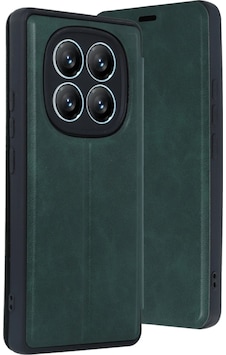 Cosmotex Newface Xiaomi Redmi Note 14 Pro 5g Kılıf Flip Cover - Koyu Yeşil Cosmotex Newface Xiaomi Redmi Note 14 Pro 5g Kılıf Flip Cover - Koyu Yeşil