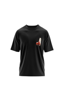 24-7 Italian Icons Beyaz Baskılı Erkek T-shirt Siyah 24-7 Italian Icons Beyaz Baskılı Erkek T-shirt Siyah