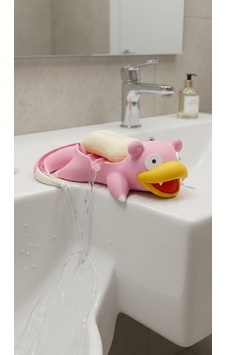 Pembe Tatlı Canavar Figürlü Giderli Sabunluk - Eğlenceli Lavabo Üstü Sabun Tutucu Pembe Tatlı Canavar Figürlü Giderli Sabunluk - Eğlenceli Lavabo Üstü Sabun Tutucu