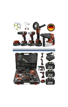 Böhrer Ba01012k Alman 5'li Set Kırmızı Akülü Kırıcı Delici,125mm Taşlama,13mm Vidalama,450nm Somun Sıkma Ve Lamba Böhrer Ba01012k Alman 5'li Set Kırmızı Akülü Kırıcı Delici,125mm Taşlama,13mm Vidalama,450nm Somun Sıkma Ve Lamba