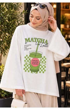 Esra Butik78 Kadın Premium Dokulu Baskılı Oversize Sweatshirt Rahat Ve Modern Stil Beyaz Esra Butik78 Kadın Premium Dokulu Baskılı Oversize Sweatshirt Rahat Ve Modern Stil Beyaz