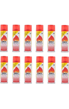 Golf Çakmak Gazı 270 Ml 1x12 12 Adet Çok Renkli Golf Çakmak Gazı 270 Ml 1x12 12 Adet Çok Renkli