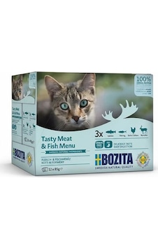 Bozita Sos İçinde Balık Ve Etli Kedi Konservesi Multibox 85 G 12 Adet Bozita Sos İçinde Balık Ve Etli Kedi Konservesi Multibox 85 G 12 Adet