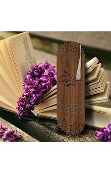 Kişiye Özel Şiirli Ahşap Kitap Ayracı - Model 5-2 Kişiye Özel Şiirli Ahşap Kitap Ayracı - Model 5-2