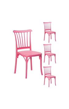 4 Adet Violet Pembe Sandalye / Balkon-bahçe-mutfak 4 Adet Violet Pembe Sandalye / Balkon-bahçe-mutfak