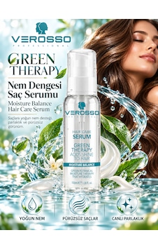 Verosso Green Therapy Nem Desteği Sağlayan Saç Bakım Serumu 100 Ml