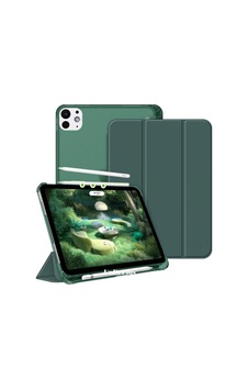 Apple iPad Uyumlu Pro 11inç M4/m5 İle Uyumlu Kılıf Cover Kalem Bölmeli Pc Case 2024/2025 Koyu Yeşil Sku: Zeusb0dy6vk3xl Arka Kapak