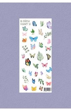 M36 Kelebek Temalı Sticker Seti Çok Renkli M36 Kelebek Temalı Sticker Seti Çok Renkli