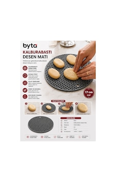 Silikon Güçlü Nihale Ve Kalburabastı Desen Matı 17 Cm Petek Desenli Tatlı Ve Kurabiye Şekillendirme Matı Çok Amaçlı Nihale Diğer