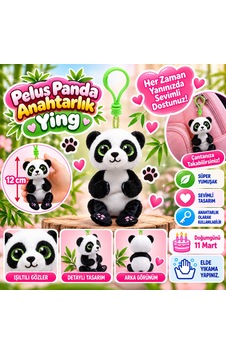 Ty Beanie Bellies Peluş Panda Anahtarlık Ying Nhr