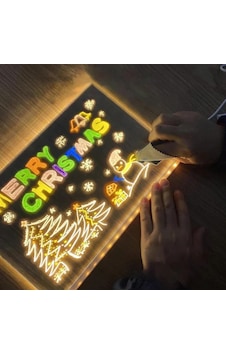 Led Aydınlatmalı Yazı Ve Çizim Tahtası - Büyük Boy 30x20 Cm Lisinya Çok Renkli Led Aydınlatmalı Yazı Ve Çizim Tahtası - Büyük Boy 30x20 Cm Lisinya Çok Renkli