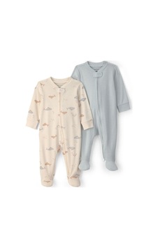 Carter's Erkek Bebek Layette 2'li Fermuarlı Patikli Tulum Set Mav mavi Carter's Erkek Bebek Layette 2'li Fermuarlı Patikli Tulum Set Mav mavi