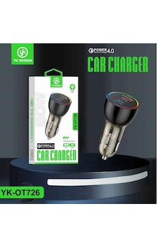 Yk Design Yk-ot726 Usb Qc4.0 Pd 30w Araç Şarj Başlığı Siyah Yk Design Yk-ot726 Usb Qc4.0 Pd 30w Araç Şarj Başlığı Siyah