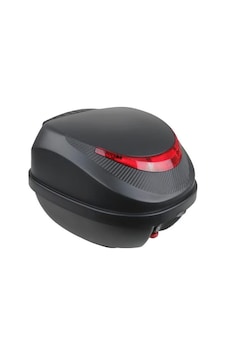 Rexx 33 Litre Sırt Dayamalı Karbon Desen Motosiklet Bisiklet E-bike Topcase Arka Çanta Siyah
