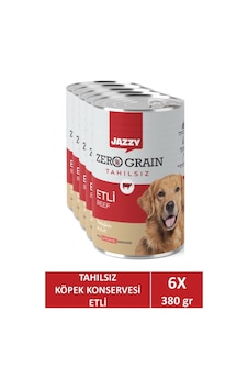 Jazzy Zero Grain Yetişkin Köpek Etli 380 Gr X 6 Adet Jazzy Zero Grain Yetişkin Köpek Etli 380 Gr X 6 Adet