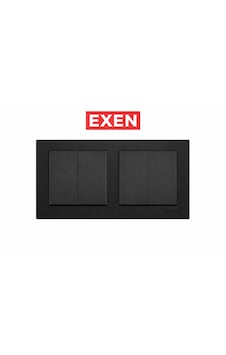 Exen Füme 2'li Set Komütatör+komütatör Modern Seri Anahtar Exen Füme 2'li Set Komütatör+komütatör Modern Seri Anahtar