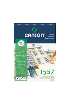 Canson 1557 Resim Ve Çizim Blok 180gr A4 20yp Üstten Spiralli Resim Defteri