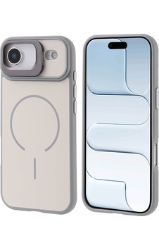 Apple Uyumlu iPhone 17 Air Kılıf M-safe Şarj Özellikli Kamera Standlı Zore Notron Kapak Gri Apple Uyumlu iPhone 17 Air Kılıf M-safe Şarj Özellikli Kamera Standlı Zore Notron Kapak Gri
