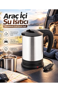 Zenvia Otomobilde Kullanıma Uygun 12v Çakmak Soketli Paslanmaz Çelik Pratik Su Isıtıcı Kettle Znv2026 Zenvia Otomobilde Kullanıma Uygun 12v Çakmak Soketli Paslanmaz Çelik Pratik Su Isıtıcı Kettle Znv2026