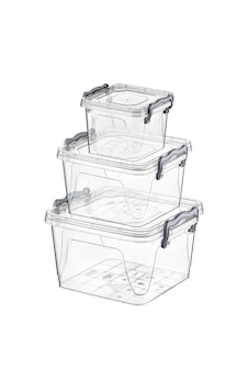 Hobby Life Plastik 3Lü Kare Saklama Kabı Çok Renkli Hobby Life Plastik 3Lü Kare Saklama Kabı Çok Renkli