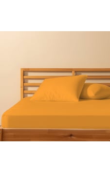 %100 Pamuklu Tek Kişilik Lastikli Çarşaf 120x200+30 50x70 Yastık Kılıfı 1 Adet Turuncu %100 Pamuklu Tek Kişilik Lastikli Çarşaf 120x200+30 50x70 Yastık Kılıfı 1 Adet Turuncu