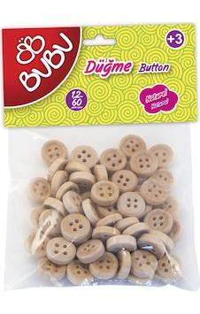 Bu-Bu Düğme 1.2 CM 60Lı Natural Hs0006 Bu-Bu Düğme 1.2 CM 60Lı Natural Hs0006