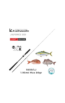 Tailwalk Jigforce Ssd S650-lj 1.95mt Max 80gr S2p Light Jigging Kamış Standart Tailwalk Jigforce Ssd S650-lj 1.95mt Max 80gr S2p Light Jigging Kamış Standart