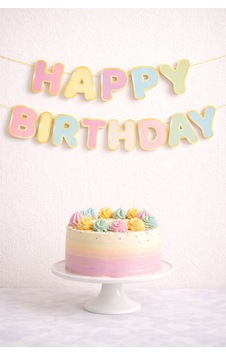 Pastel Renkli Karton Happy Birthday Banner Doğum Günü Süsleri Parti Süsleme Çok Renkli Pastel Renkli Karton Happy Birthday Banner Doğum Günü Süsleri Parti Süsleme Çok Renkli
