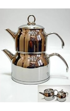 Sude Sum01 Mini Metal Saplı Çaydanlık Gri