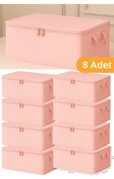Serstil 8 Adet - Pembe Benekli Büyük Boy Baza Altı Ve Çekyat Tipi Hurç 65 X 45 X 22 Cm Pembe Puantiye Serstil 8 Adet - Pembe Benekli Büyük Boy Baza Altı Ve Çekyat Tipi Hurç 65 X 45 X 22 Cm Pembe Puantiye