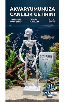Alse Dans Eden Akvaryum İskeleti 2'li Set - Akvaryumunuzda İkili Eğlence Beyaz Alse Dans Eden Akvaryum İskeleti 2'li Set - Akvaryumunuzda İkili Eğlence Beyaz