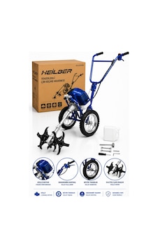 Böhrer Ba011520 Tekerlekli Benzinli Çim Biçme Ve Çapa Makinesi 2 Zamanlı Güçlü Motor Bahçe Toprak Çapalama
