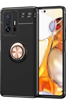 Xiaomi Mi 11t Pro 5g Kılıf Zore Ravel Silikon Kapak Siyah-Rose Gold Xiaomi Mi 11t Pro 5g Kılıf Zore Ravel Silikon Kapak Siyah-Rose Gold