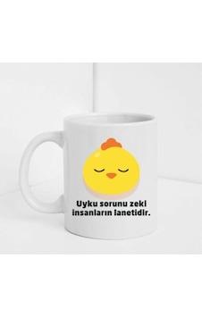 Uyku Sorunu Zeki Insanların Lanetidir Yazılı Beyaz Baskılı Kupa/bardak Uyku Sorunu Zeki Insanların Lanetidir Yazılı Beyaz Baskılı Kupa/bardak