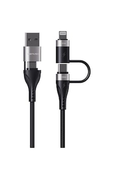 Lenyes Lc568 4in1 Usb-a - Type-c + Type-c To Lightning Data Ve Şarj Kablosu 100w 1m Siyah Lenyes Lc568 4in1 Usb-a - Type-c + Type-c To Lightning Data Ve Şarj Kablosu 100w 1m Siyah