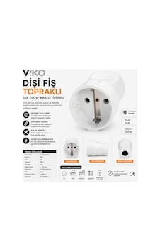 Dişi Fiş Topraklı 16a 250v Kablo Tipi Priz Güvenli Kullanım