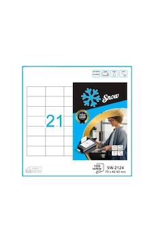 Snow A4 Lazer Etiket 70 x 42.43 MM Snow A4 Lazer Etiket 70 x 42.43 MM