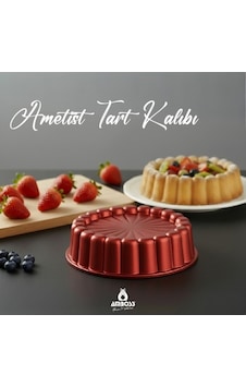 Amboss Ametist 26 cm Döküm Tart Kalıbı (Kırmızı) Amboss Ametist 26 cm Döküm Tart Kalıbı (Kırmızı)