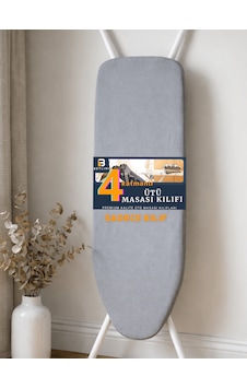 Beylini Ütü Masası Kılıfı Yanmaz Lastikli Süngerli Ütü Masası Örtüsü Ayarlanabilir Ütü Masası Bezi 60x160 Cm Gri