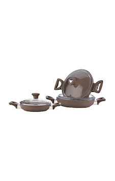Saflon Granit Line 6 Parça 18-20-22 CM Sahan Set Saflon Granit Line 6 Parça 18-20-22 CM Sahan Set
