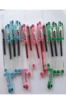 Tükenmez Jel Kalem 0.3 Mm Mavi 4 Pembe 4 Yeşil 4 12 Adetli Ktt Tükenmez Jel Kalem 0.3 Mm Mavi 4 Pembe 4 Yeşil 4 12 Adetli Ktt