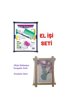 2li Elişi Etkinlik Faaliyet Seti, Halı Dokuma Tezgahı, Etamin Kaneviçe Seti